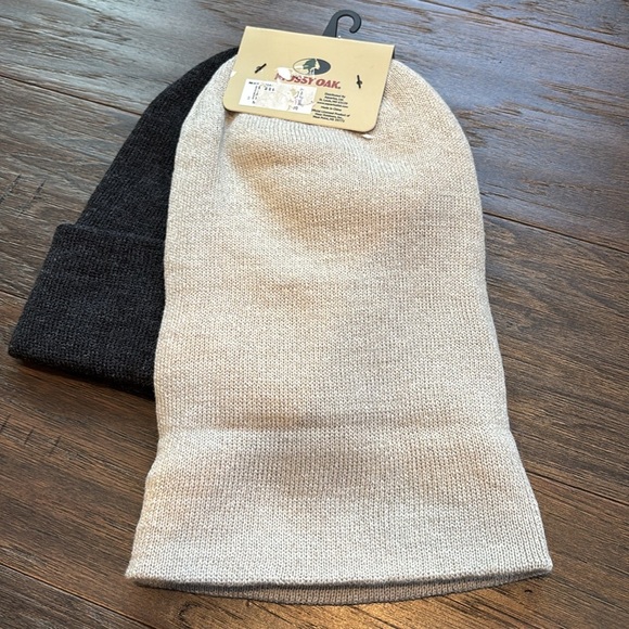 Mossy Oak Two Pack Wide Knit Cuffed Beanie hats,stretch logo patch OSFM - Picture 6 of 6